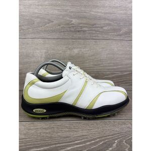 Ecco Sport Tempo Women’s Sz 10-10.5/EU 41 White Leather Green Low Lace Golf Shoe